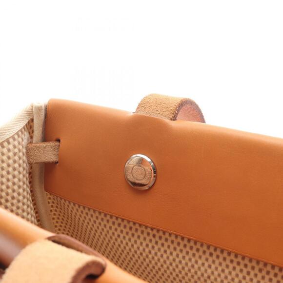 Hermes Herbag Cabas PM Tote Bag Handbag Canvas Leather Toile H Vache Hunter W... - Picture 11 of 15